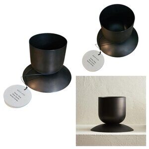 West Elm - Carter Oil Rubbed Bronze Small Metal Vase, NIB